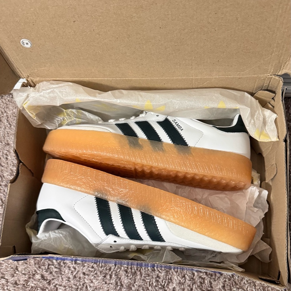 Adidas Women’s Sambae OG “White/Aurora Ivy/Gum” - Picture 6 of 8